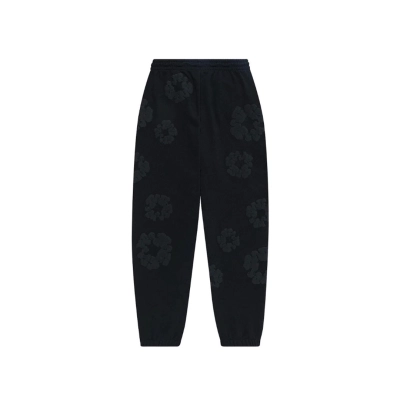 Denim Tears Cotton Wreath Sweatpants Black Monochrome 02