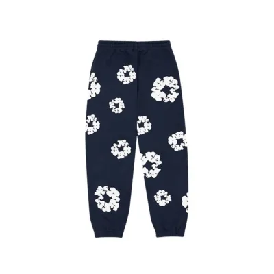 Denim Tears The Cotton Wreath Sweatpants Navy 01