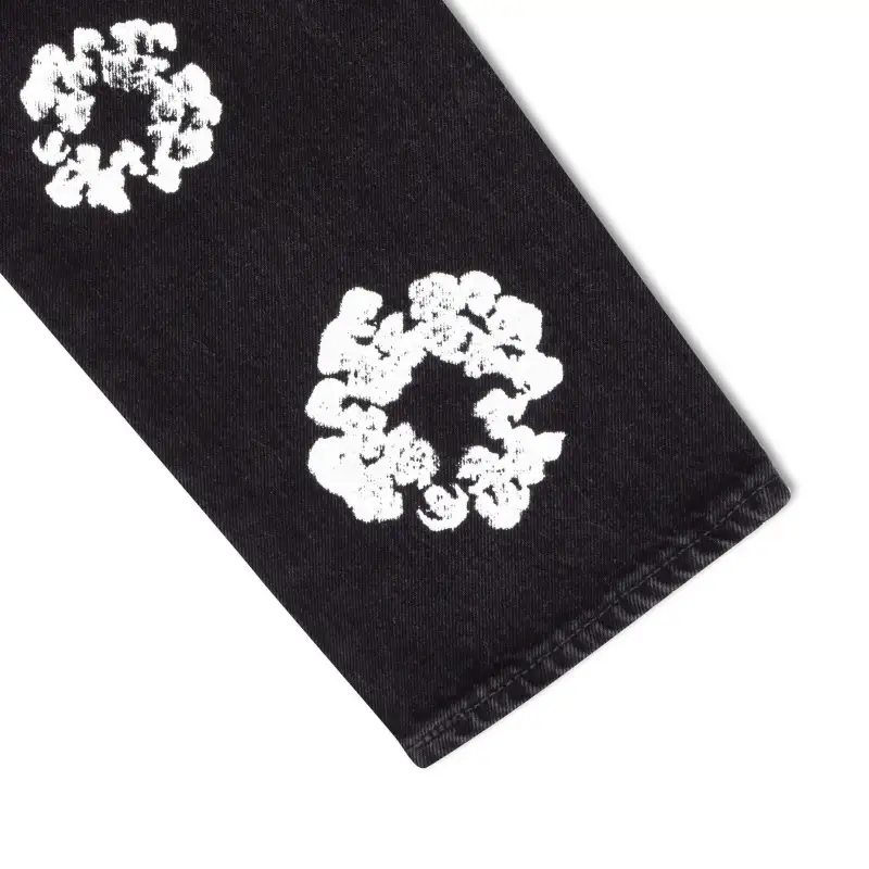 Coco Shoes Denim Tears The Cotton Wreath Jean Black - Cocoshoesvip.net