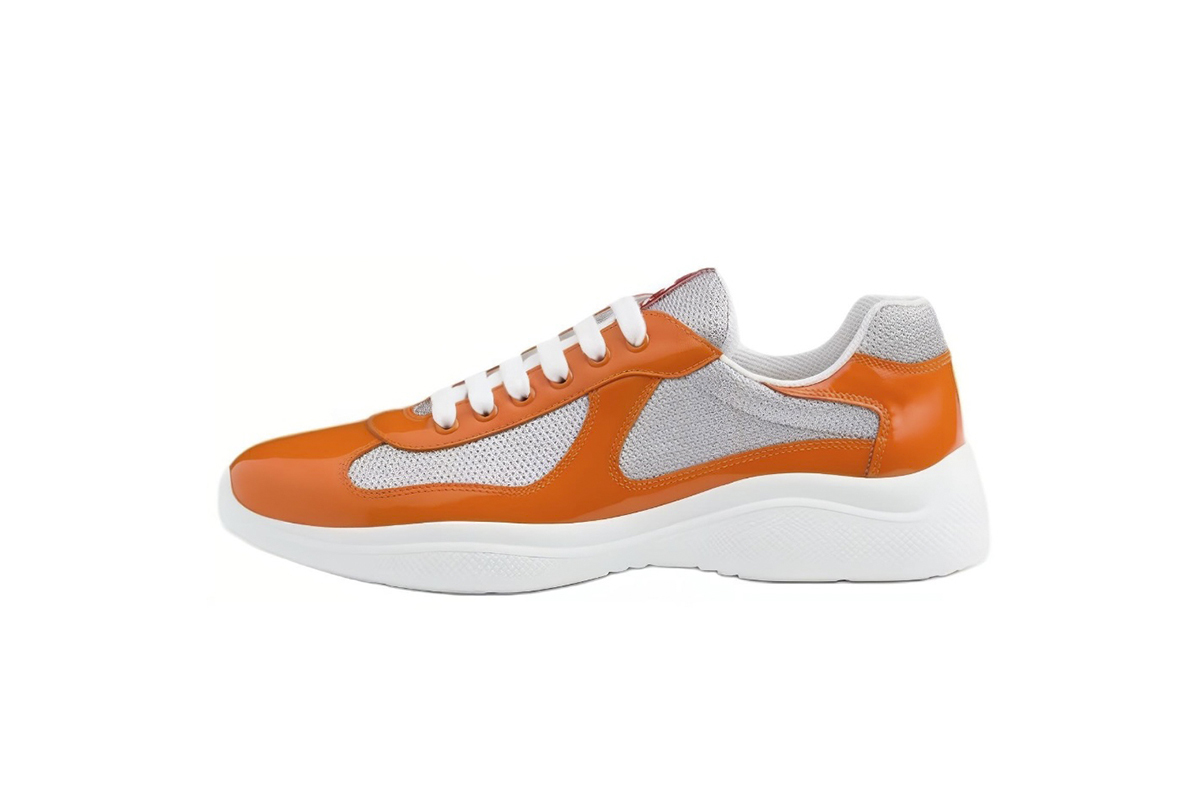 Coco Shoes Prada America's Cup Pumpkin and Silver 4E3400 ASZ FOOKG - Cocoshoesvip.net