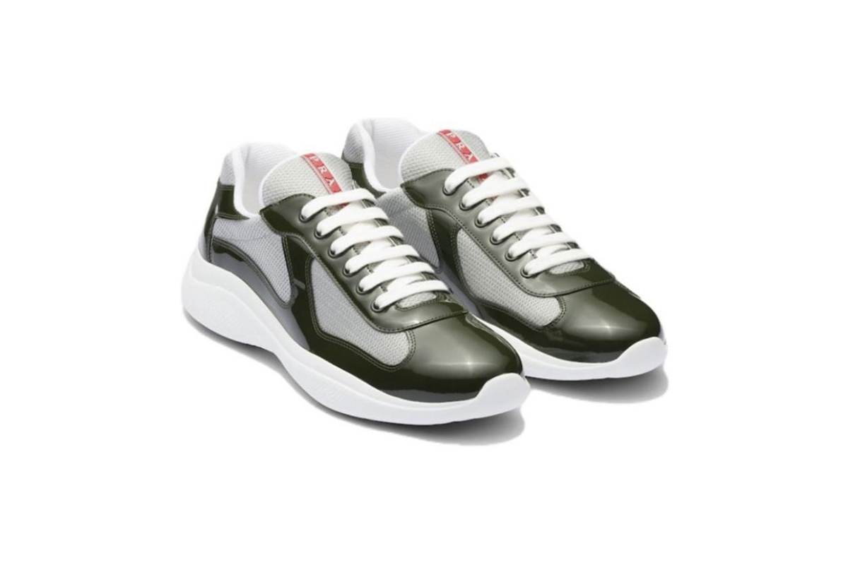 Coco Shoes Prada America's Cup Dark Green and Silver 4E3400 3AMS FOHG1 - Cocoshoesvip.net