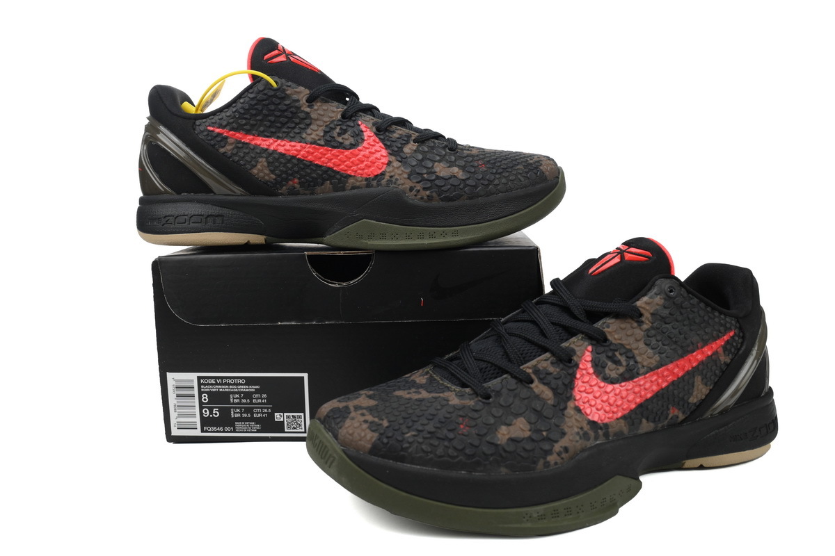 Coco Shoes Nike Kobe 6 Protro Italian Camo (2024) FQ3546-001 - Cocoshoesvip.net