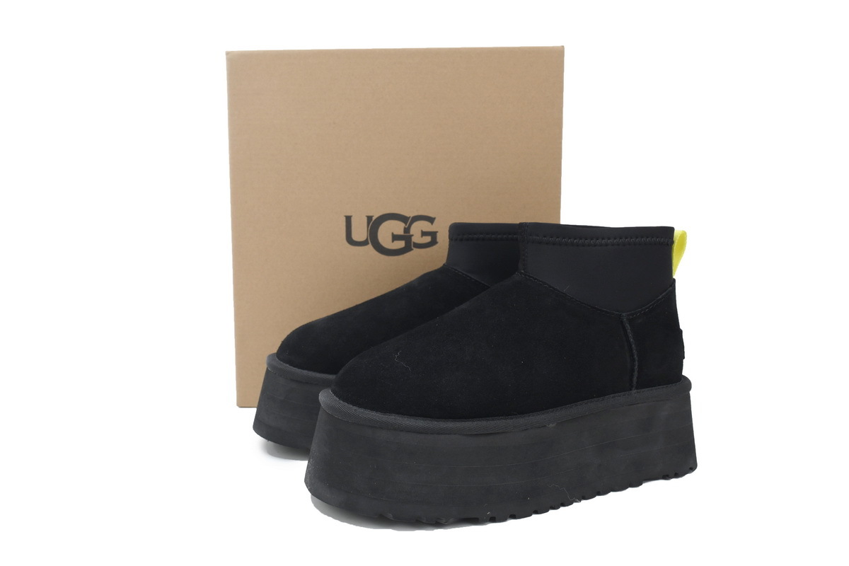 Coco Shoes UGG Classic Mini Dipper Boot Black Yellow (Women's) 1168170-BLK - Cocoshoesvip.net