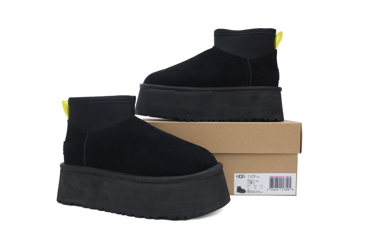 Coco Shoes UGG Classic Mini Dipper Boot Black Yellow (Women's) 1168170-BLK - Cocoshoesvip.net