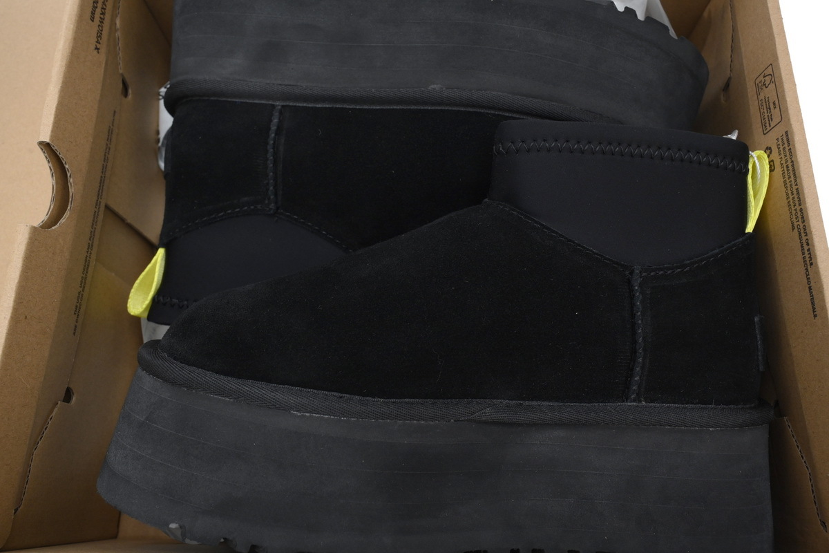 Coco Shoes UGG Classic Mini Dipper Boot Black Yellow (Women's) 1168170-BLK - Cocoshoesvip.net