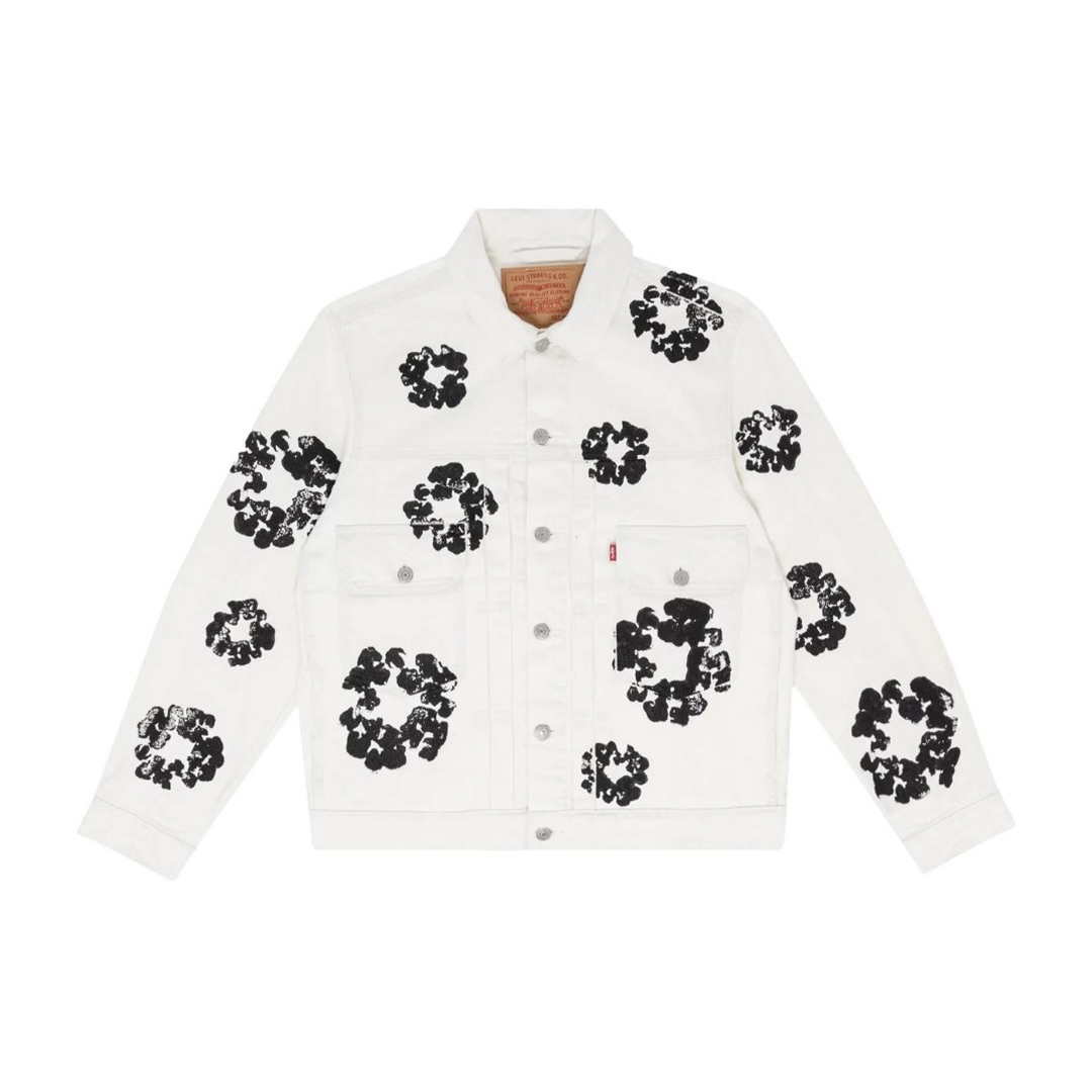 Coco Shoes Denim Tears Type-2 All Over Wreath Jacket White - Cocoshoesvip.net