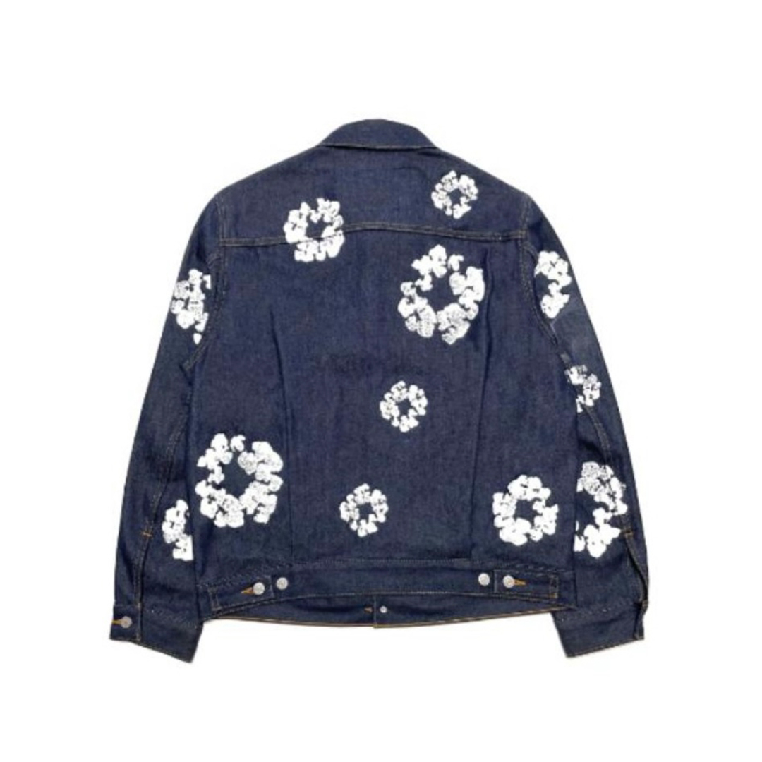 Coco Shoes Denim Tears Type-2 All Over Wreath Jacket Navy Blue - Cocoshoesvip.net