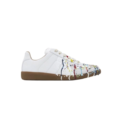 Coco Shoes Maison Margiela White Paint Replica Sneakers POIZON240805818 02