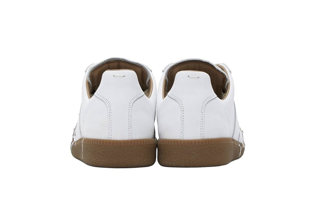 Coco Shoes Maison Margiela White Paint Replica Sneakers POIZON240805818 - Cocoshoesvip.net