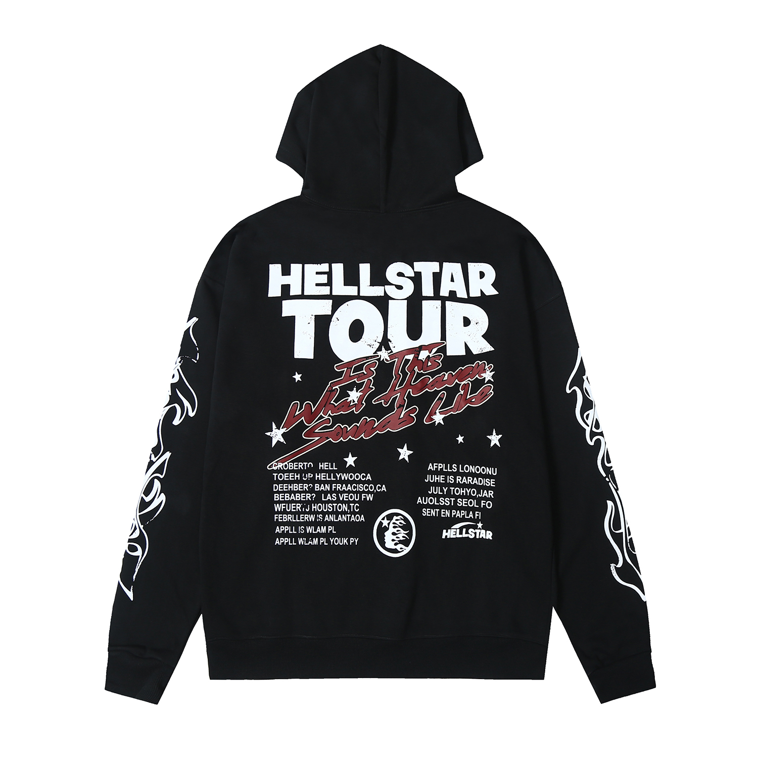 Coco Shoes Hellstar Studios Records Tour Hoodie Black - Cocoshoesvip.net