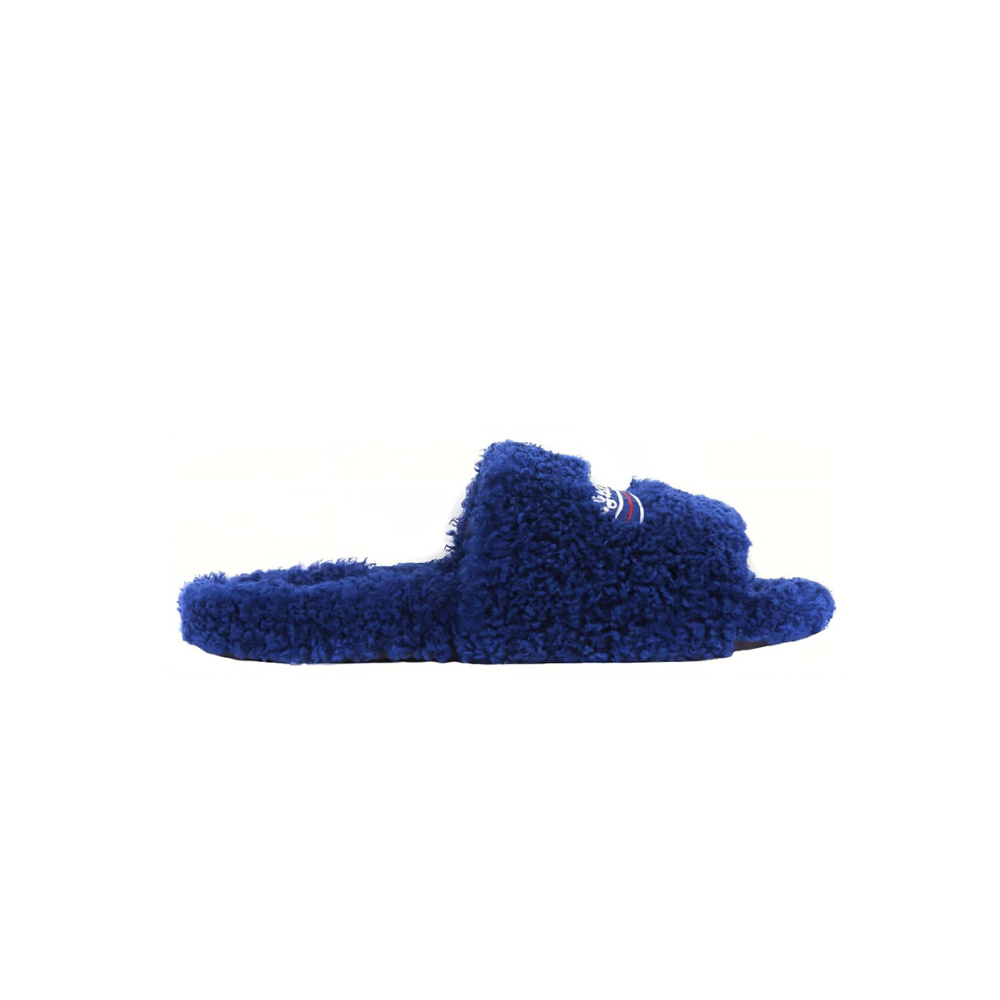 Coco Shoes Balenciaga Furry Slide Blue 654747W2DO14096 - Cocoshoesvip.net