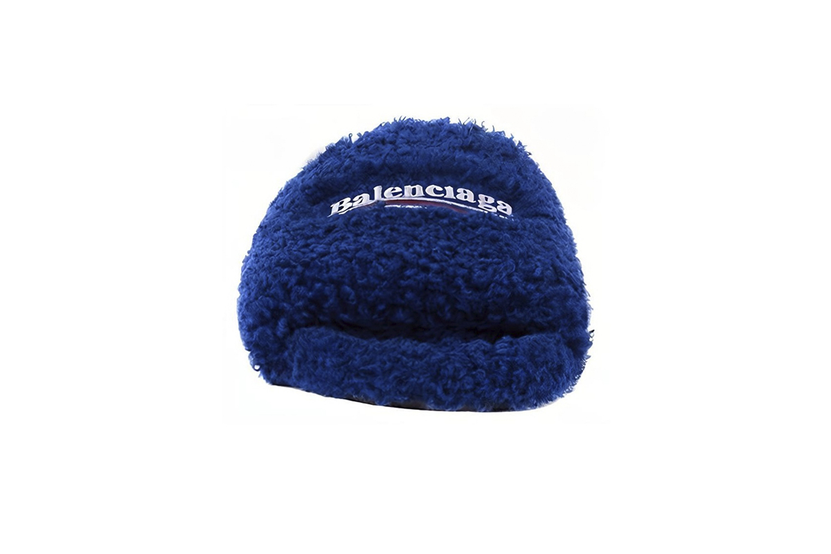 Coco Shoes Balenciaga Furry Slide Blue 654747W2DO14096 - Cocoshoesvip.net