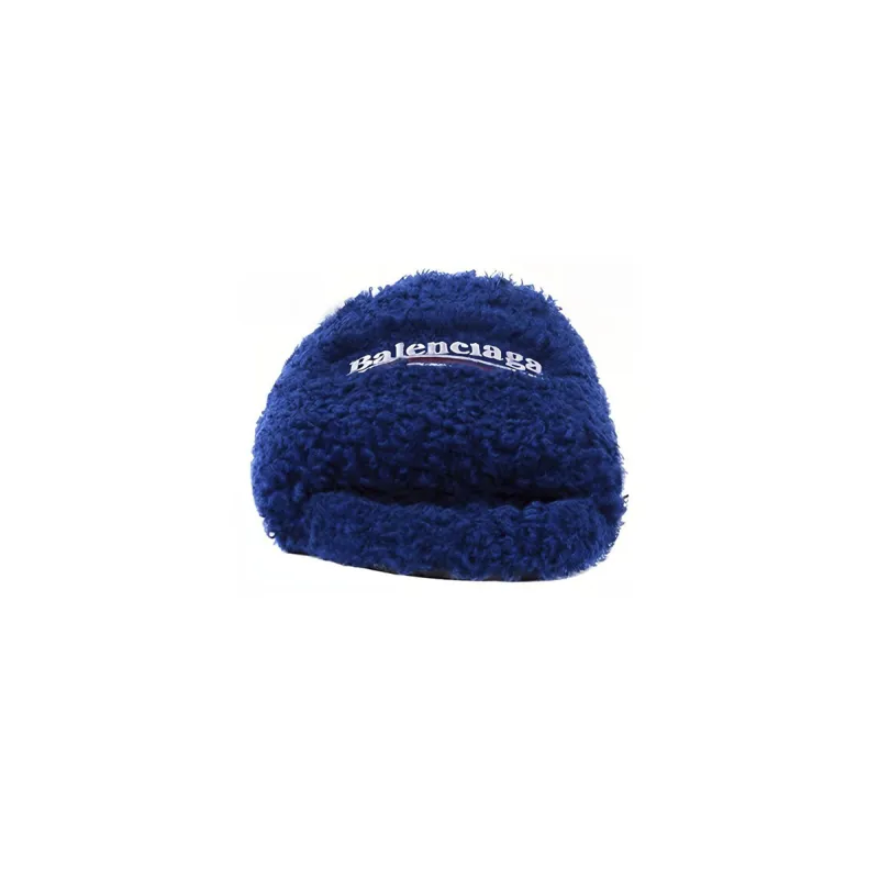 Coco Shoes Balenciaga Furry Slide Blue 654747W2DO14096 - Cocoshoesvip.net