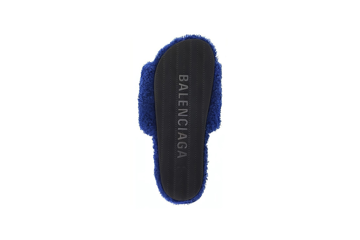 Coco Shoes Balenciaga Furry Slide Blue 654747W2DO14096 - Cocoshoesvip.net