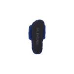 Coco Shoes Balenciaga Furry Slide Blue 654747W2DO14096 - Cocoshoesvip.net
