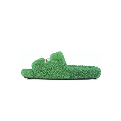 Coco Shoes Balenciaga Furry Slide Green 654261W2DO13060 01