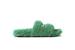 Coco Shoes Balenciaga Furry Slide Green 654261W2DO13060 - Cocoshoesvip.net