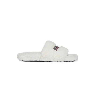 Coco Shoes Balenciaga Furry Slide White 654261W2DO19906 02