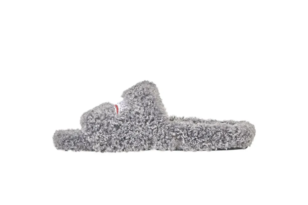 Coco Shoes Balenciaga Furry Slide Grey 654261W2D011596 - Cocoshoesvip.net