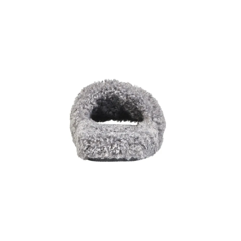 Coco Shoes Balenciaga Furry Slide Grey 654261W2D011596 - Cocoshoesvip.net