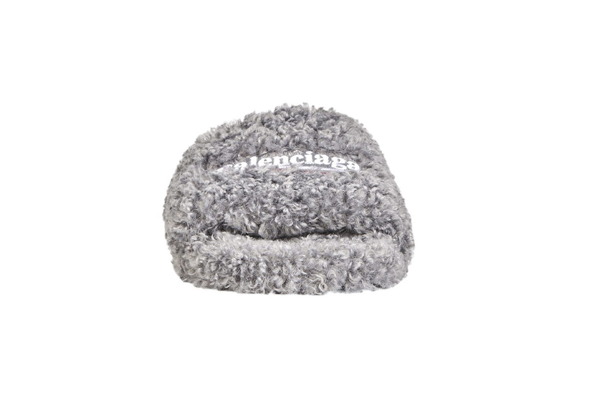 Coco Shoes Balenciaga Furry Slide Grey 654261W2D011596 - Cocoshoesvip.net