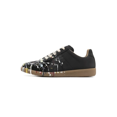 Coco Shoes Maison Margiela Black Paint Replica Sneakers S58WS0101P1892963 01