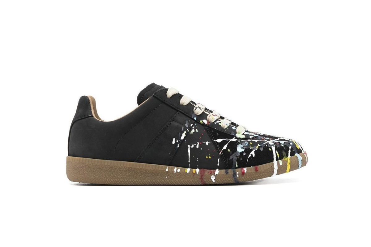 Coco Shoes Maison Margiela Black Paint Replica Sneakers S58WS0101P1892963 - Cocoshoesvip.net