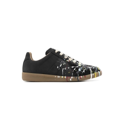 Coco Shoes Maison Margiela Black Paint Replica Sneakers S58WS0101P1892963 02
