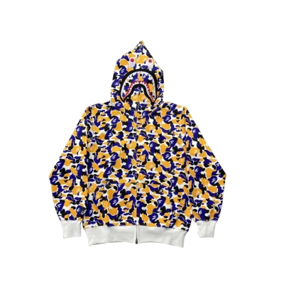 Bape ABC Camo Japanese Trendy Camou Flage Shark Hoodie 01