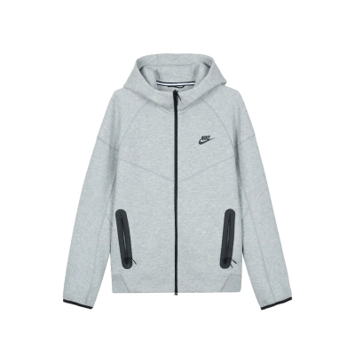 Nike Sportswear Tech Fleece Full-Zip Hoodie & Joggers Set Dark Heather Grey and Black 01