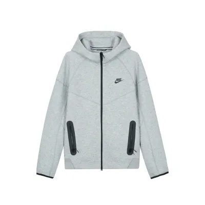 Nike Sportswear Tech Fleece Full-Zip Hoodie & Joggers Set Dark Heather Grey and Black 01