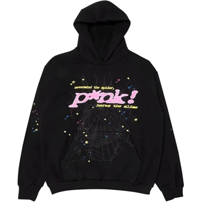 Sp5der Young Thug Punk Hoodie Black 01