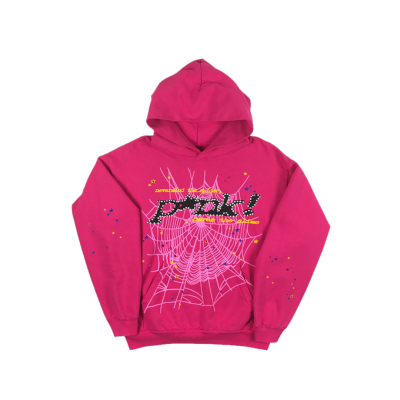 Sp5der Young Thug Punk Hoodie Pink 01