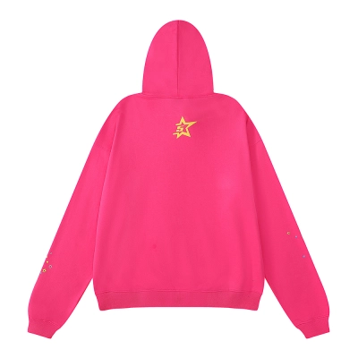 Sp5der Young Thug Punk Hoodie Pink 02