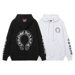 Coco Shoes Chrome Hearts X Matty Boy Horseshoe Pullover Hoodie Black & White - Cocoshoesvip.net