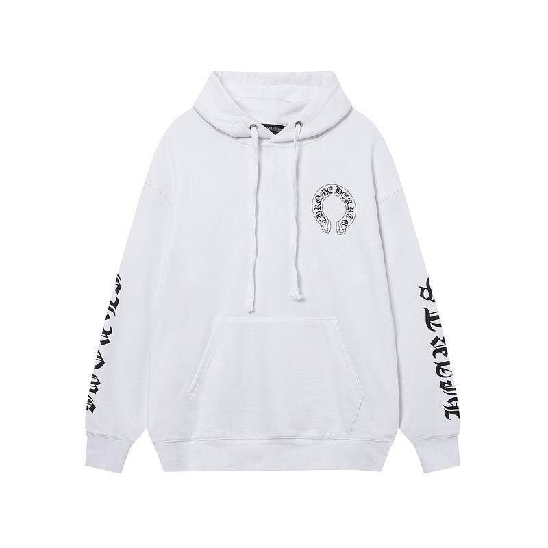Coco Shoes Chrome Hearts X Matty Boy Horseshoe Pullover Hoodie Black & White - Cocoshoesvip.net