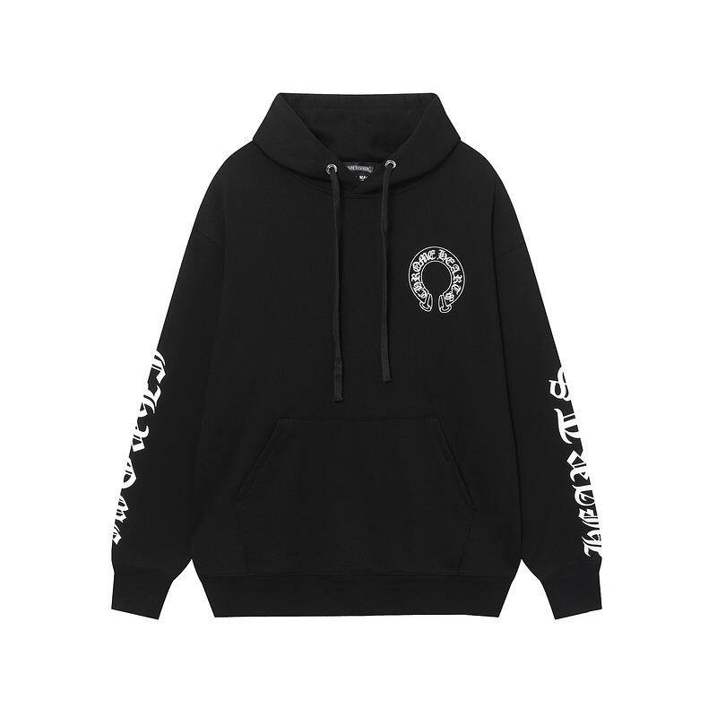 Coco Shoes Chrome Hearts X Matty Boy Horseshoe Pullover Hoodie Black & White - Cocoshoesvip.net