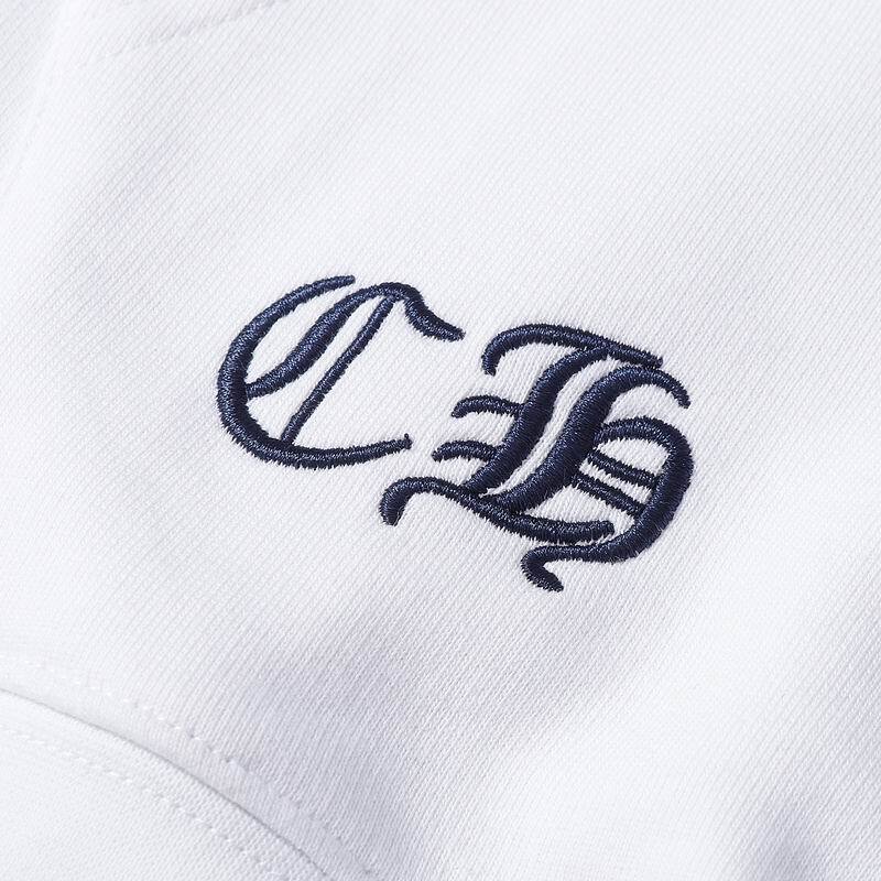 Coco Shoes Chrome Hearts Cross Sanskrit Colorful Letters Embroidery Print Hoodie Black & White - Cocoshoesvip.net