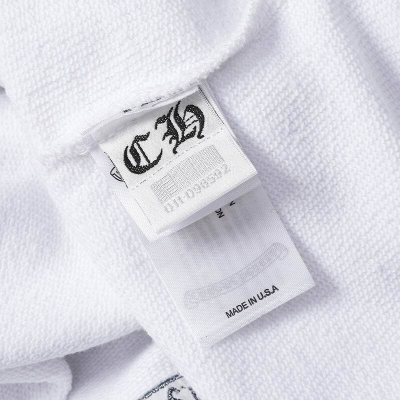 Coco Shoes Chrome Hearts Cross Sanskrit Colorful Letters Embroidery Print Hoodie Black & White - Cocoshoesvip.net