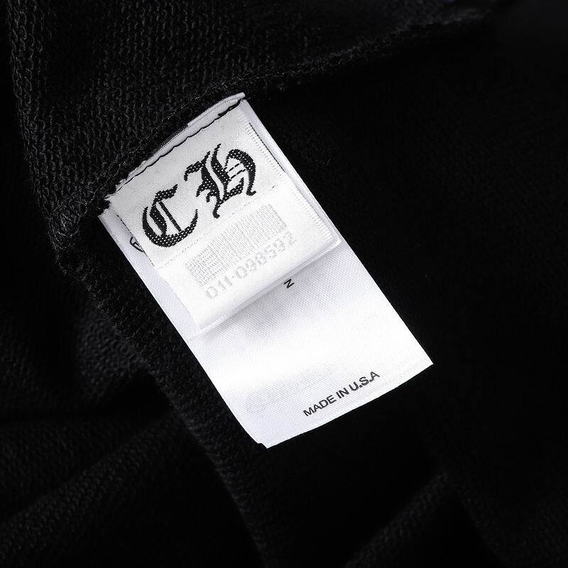 Coco Shoes Chrome Hearts Cross Sanskrit Colorful Letters Embroidery Print Hoodie Black & White - Cocoshoesvip.net