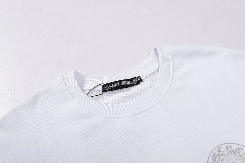 Coco Shoes Chrome Hearts Double Cross Logo CH Crew Neck Sweatshirt Black & White - Cocoshoesvip.net