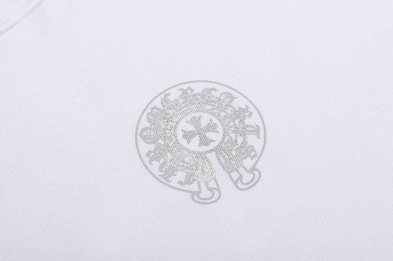 Coco Shoes Chrome Hearts Double Cross Logo CH Crew Neck Sweatshirt Black & White - Cocoshoesvip.net