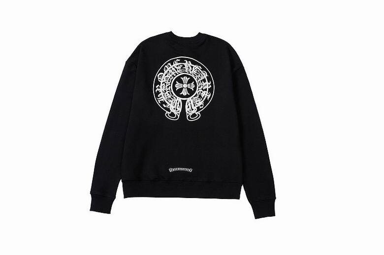 Coco Shoes Chrome Hearts Double Cross Logo CH Crew Neck Sweatshirt Black & White - Cocoshoesvip.net