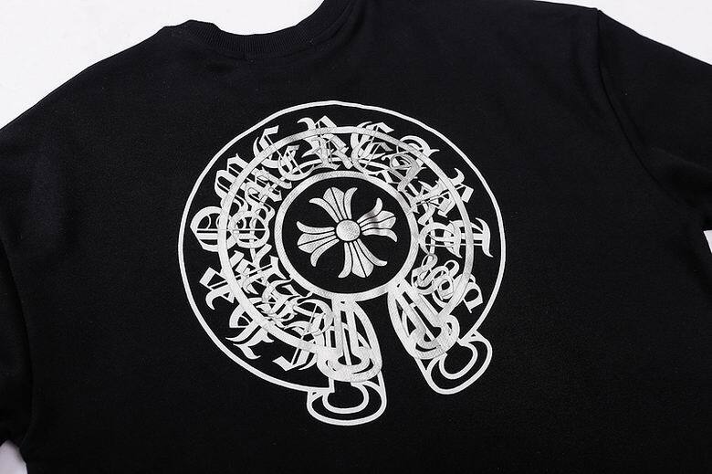 Coco Shoes Chrome Hearts Double Cross Logo CH Crew Neck Sweatshirt Black & White - Cocoshoesvip.net