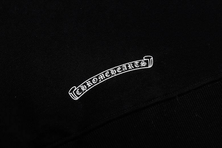 Coco Shoes Chrome Hearts Double Cross Logo CH Crew Neck Sweatshirt Black & White - Cocoshoesvip.net