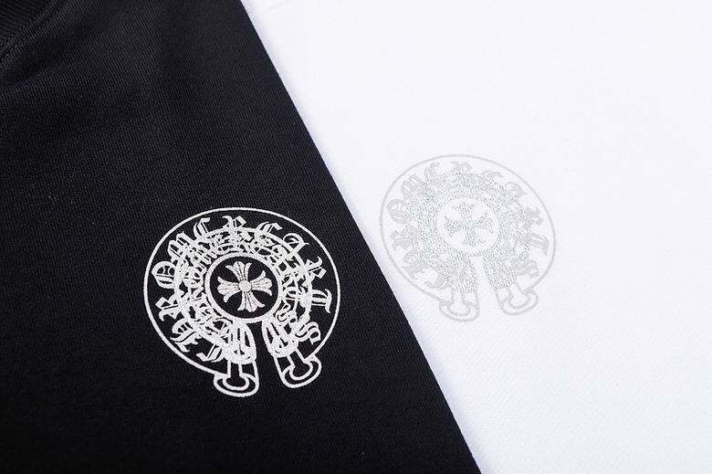 Coco Shoes Chrome Hearts Double Cross Logo CH Crew Neck Sweatshirt Black & White - Cocoshoesvip.net