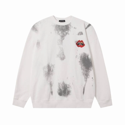 Coco Shoes Chrome Hearts Lips Triple D Print Long Sleeve Crewneck Sweatshirt White 01