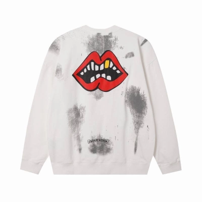 Coco Shoes Chrome Hearts Lips Triple D Print Long Sleeve Crewneck Sweatshirt White 02