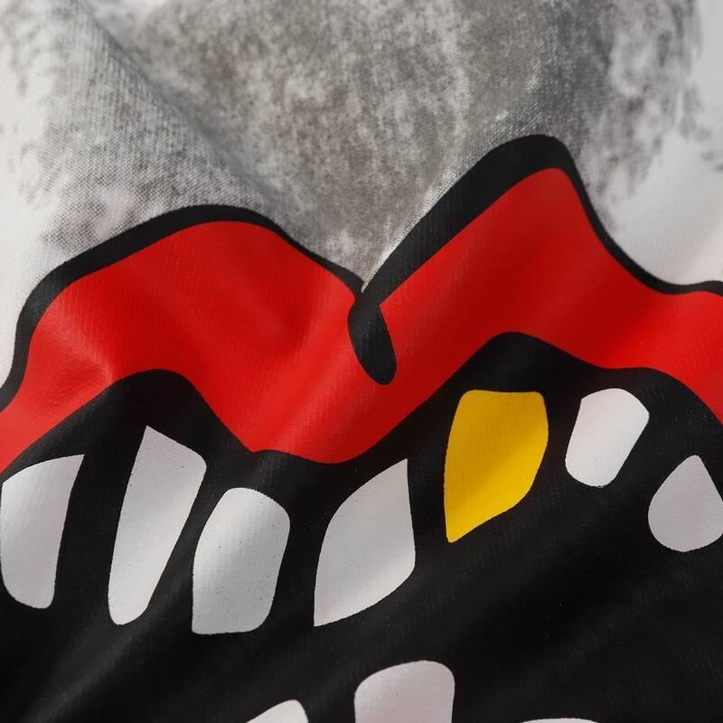 Coco Shoes Chrome Hearts Lips Triple D Print Long Sleeve Crewneck Sweatshirt White - Cocoshoesvip.net