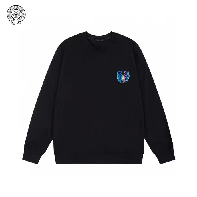 Coco Shoes Chrome Hearts Gradient Dagger Horseshoe Crew Neck Sweatshirt Black & White - Cocoshoesvip.net